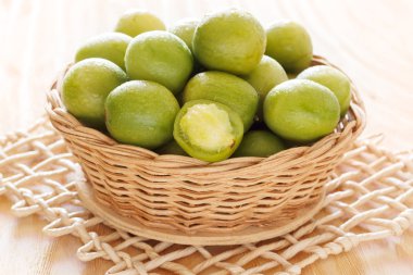 Brezilyalı taze meyve Spondias tuberosa (Brezilya Erik, umbu, imbu