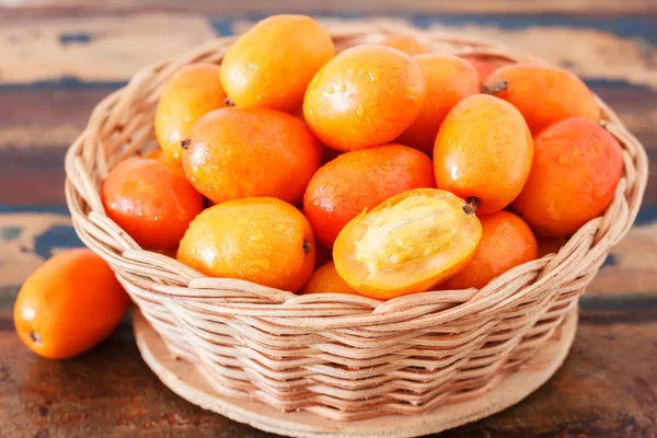 Owoce Jocote (Siriguela, czerwony, fioletowy Mombin, Sineguela, wieprz Plu — Zdjęcie stockowe