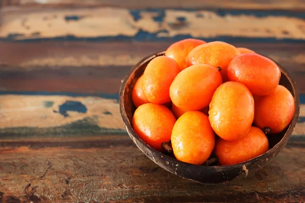 Owoce Jocote (Siriguela, czerwony, fioletowy Mombin, wieprz Śliwka, Ciruela — Zdjęcie stockowe