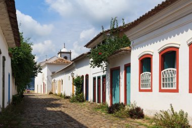 Eski sömürge evleri Paraty, Brezilya