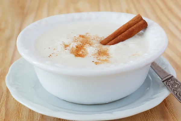 Brazilian dessert canjica of white corn — Stock Photo, Image