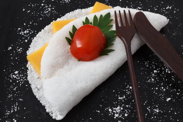 Casabe (bammy, beiju, bob) from cassava (tapioca) — Stock Image Casabe (bammy, beiju, bob) from cassava (tapioca) Royalty Free Stock Photos