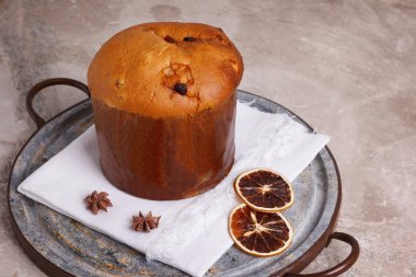 Panettone - tatlı ekmek ekmek Noel için 