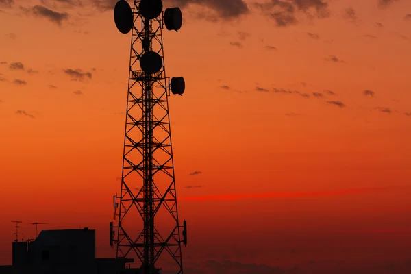 Tower structure silhouette — Stock Photo, Image