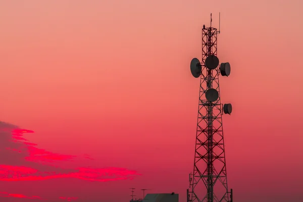 Tower structure silhouette — Stock Photo, Image