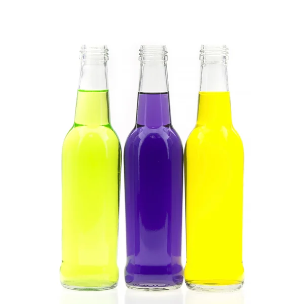 Tres botellas de colores —  Fotos de Stock