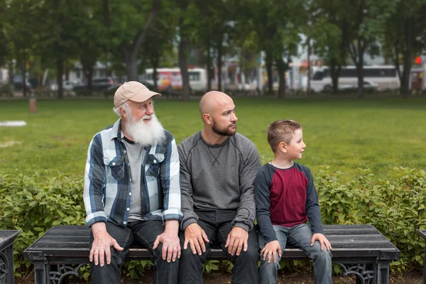 Father, son, grandson — Stock Photo, Image