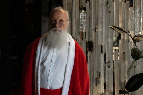 Old Santa Claus Sad Look Retirement — Stock Photo, Image