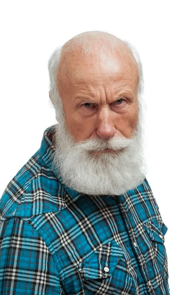 Старий з довгою бородою — стокове фото