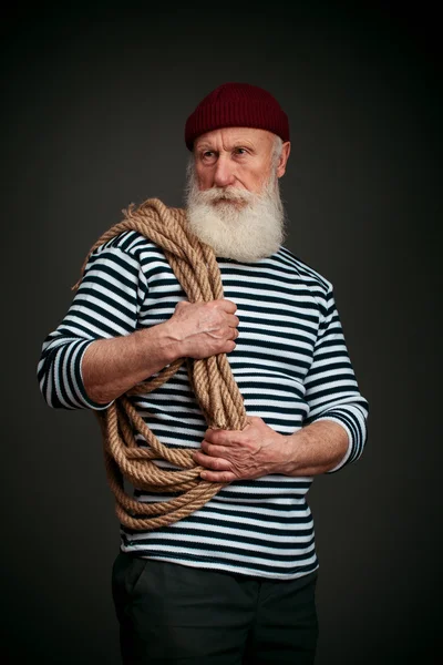 Handsome sailor isolated. Seaman. — Stock Photo, Image