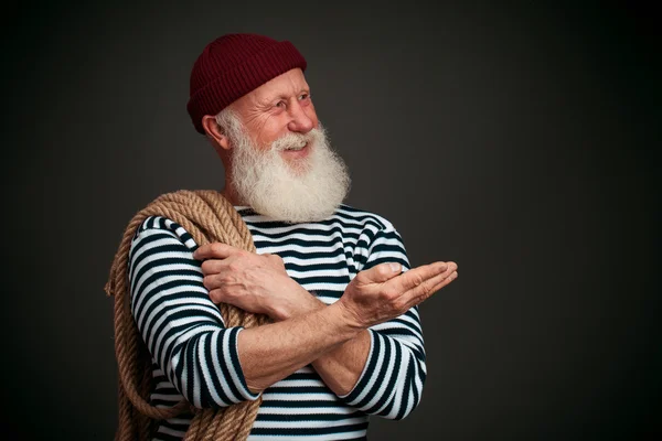 Handsome sailor isolated. Seaman. — Stock Photo, Image