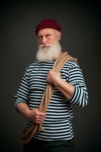 Handsome sailor isolated. Seaman. — Stock Photo, Image