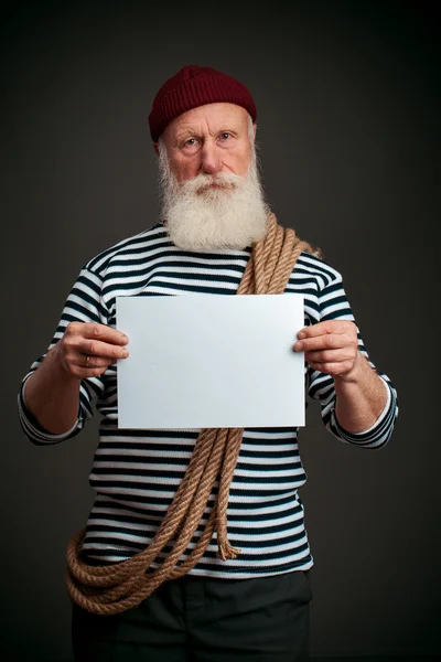 Handsome sailor isolated. Seaman. — Stock Photo, Image