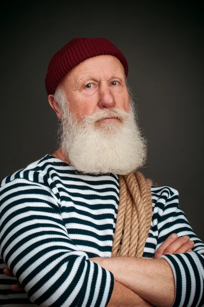 Handsome sailor isolated. Seaman. — Stock Photo, Image