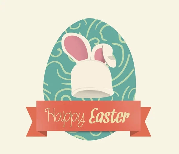 Feliz cartão de ovos de Páscoa — Fotografia de Stock