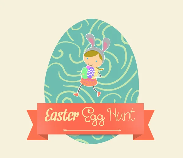 Feliz cartão de ovos de Páscoa — Fotografia de Stock