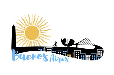 Buenos Aires, Arjantin şehrin manzarası