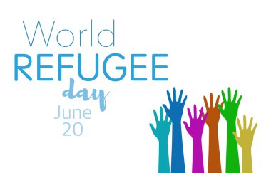 World refugee day on june 20th clipart