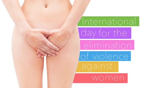 Международный день борьбы с сексуальным насилием в отношении женщин — стоковое фото