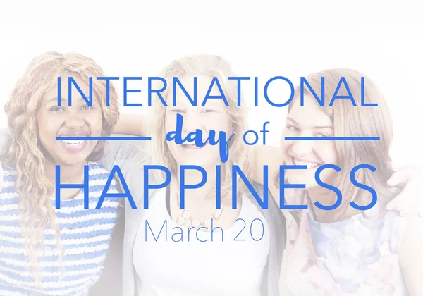 International day of happiness, march 20th — Stock Photo, Image