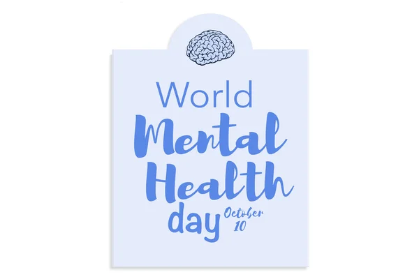 World Mental Health Day, October 10 — Stock Photo, Image