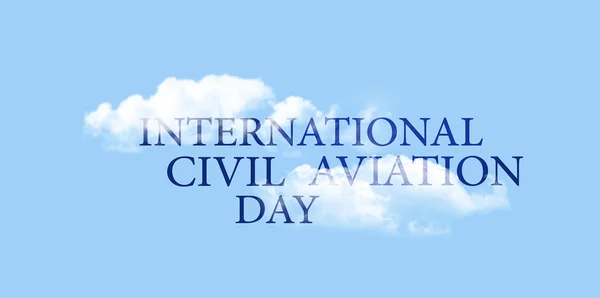 Міжнародний день цивільної авіації 7 грудня, банер — стокове фото