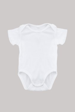 Beyaz bebek onesie. Kopya alanı