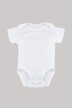 White baby onesie. Copy space clipart
