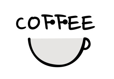 Kahve teklif tebeşir ile bir kara tahta üzerinde yazılı