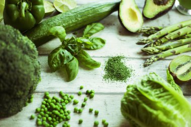 Taze yeşil sebzeler