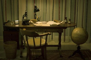 Eski Retro tarzı ofis, vintage.