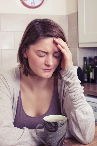 Woman suffering from headache — Stock Photo, Image