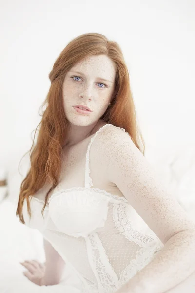 Portrait of beautiful Freckled redhead