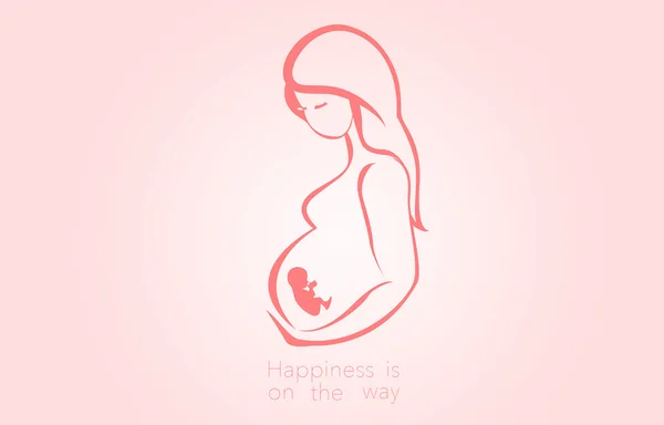 Silueta femeii însărcinate — Fotografie, imagine de stoc