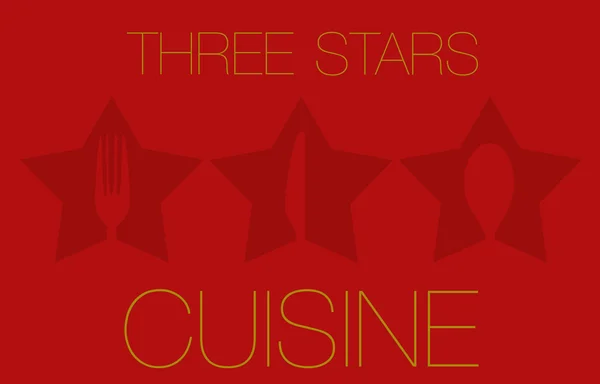 Tři hvězdy restaurace znamení — Stock fotografie