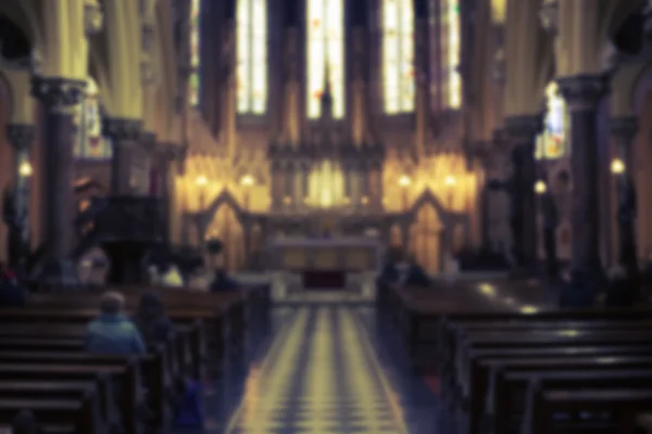 Church interior blur abstract background — Stock Photo, Image