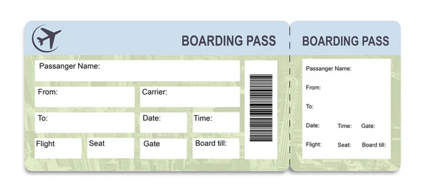 Boarding pass op vakantie — Stockfoto