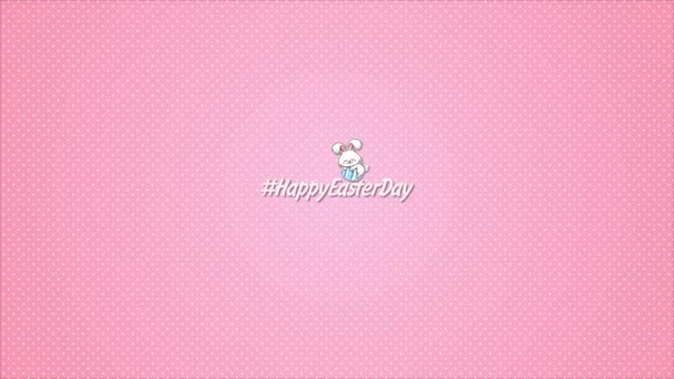 Aranyos nyuszi, húsvéti kártya rózsaszín háttér