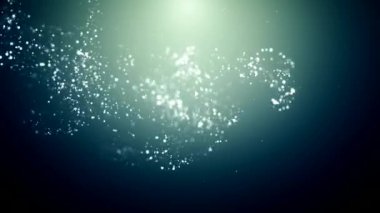 Karmaşık hareket eden parçacıklara sahip bataklık yeşili arkaplan 