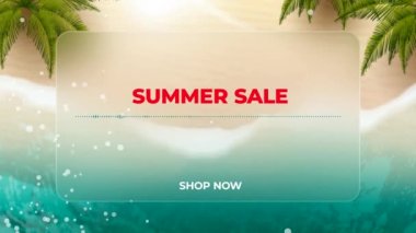 Video - müşterileri yaz satışınıza çekmek için parlak sıçrama ekranı