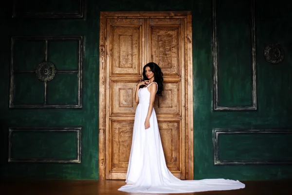 Beautiful brunette bride — Stock Photo, Image