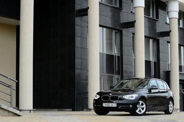 BMW 1-series at the test drive — 图库照片