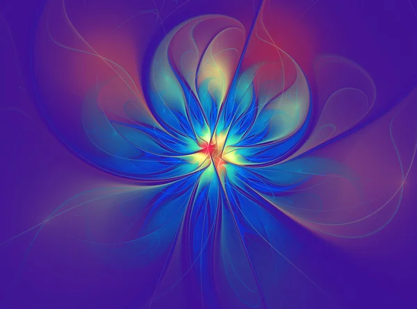 Immagine astratta del fiore frattale generato dal computer — Foto Stock