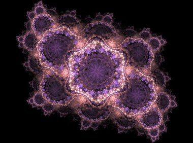 Soyut çiçek dantel siyah bir zemin üzerine