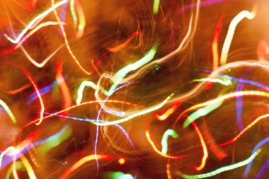 Soyut bokeh arka plan ile ufuk ışık ve sparks