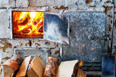 Eski köy fırın bir rustik tarzda