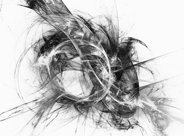 Imagen fractal abstracta en blanco y negro. Fondo fractal  . — Foto de Stock