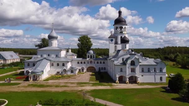 Starożytny Klasztor Krypecki Obwód Pskowski — Wideo stockowe