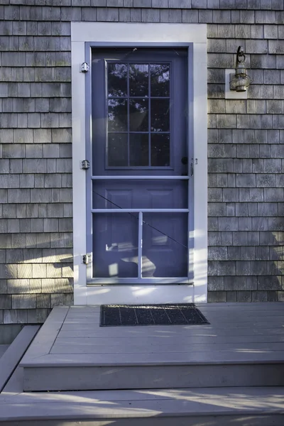 Přední dveře domu v Wellfleet, Ma na Cape Cod. Stock Snímky