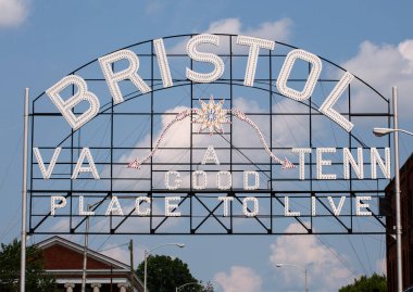 Bristol Virginia-Tennessee sign on State Street clipart